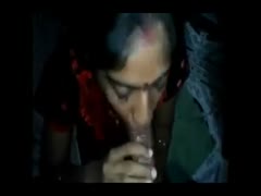 A filthy Indian woman gives her husband a very intense oral